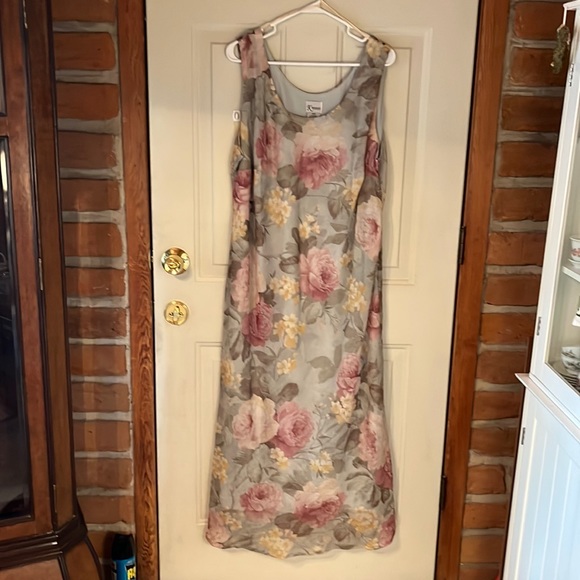 2 pc set Floral Dress & Jacket Sage Green & Pink K Woman 20W NWT - Picture 4 of 6